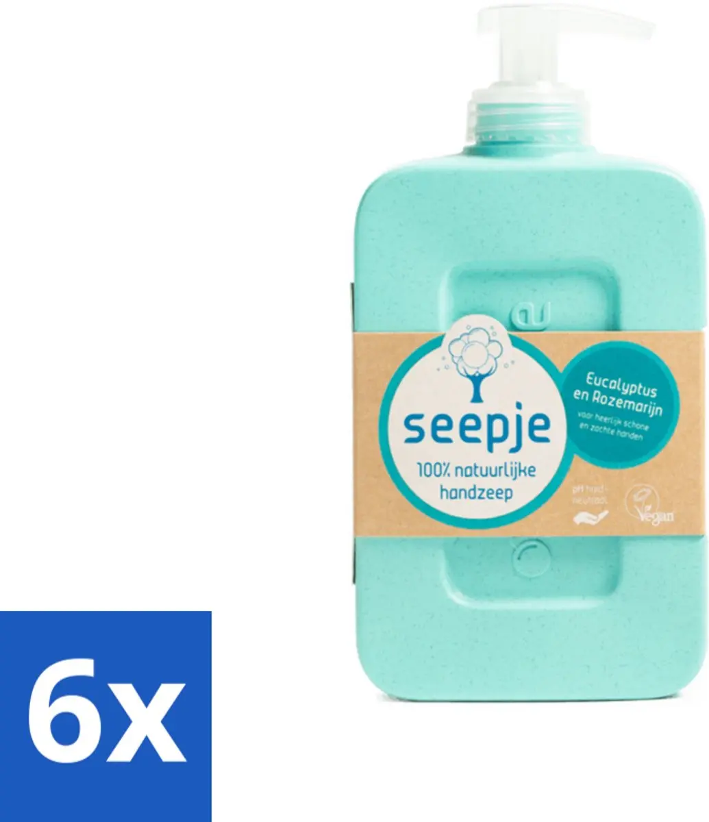 Seepje Handzeep Eucalyptus Rozemarijn 300ml - 6 Stuks