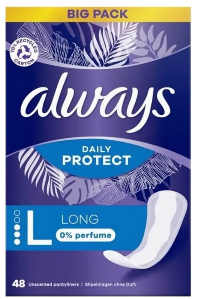 Always Inlegkruisjes Long 0% Parfum - 240 Stuks (5x48)