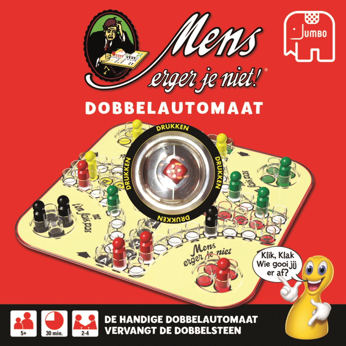 Jumbo - Mens Erger Je Niet! Dobbelautomaat - Bordspel
