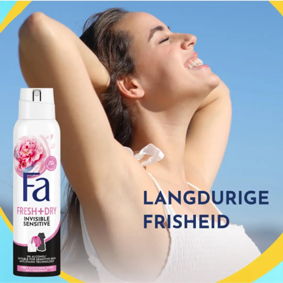 Fa Deodorant Spray Invisible Sensitive 150ml - 15 Stuks