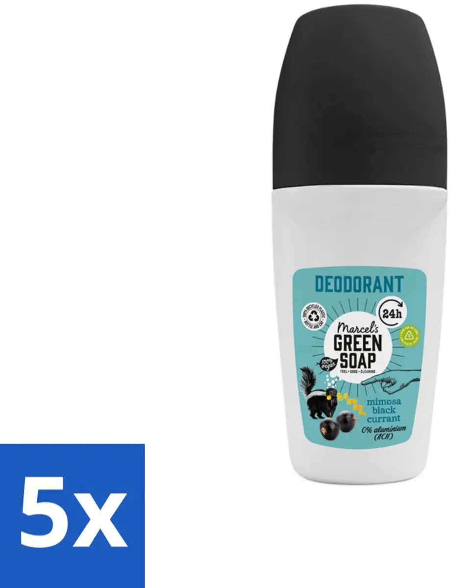 Marcel's Green Soap Deodorant Roller Mimosa & Blackcurrant 50ml