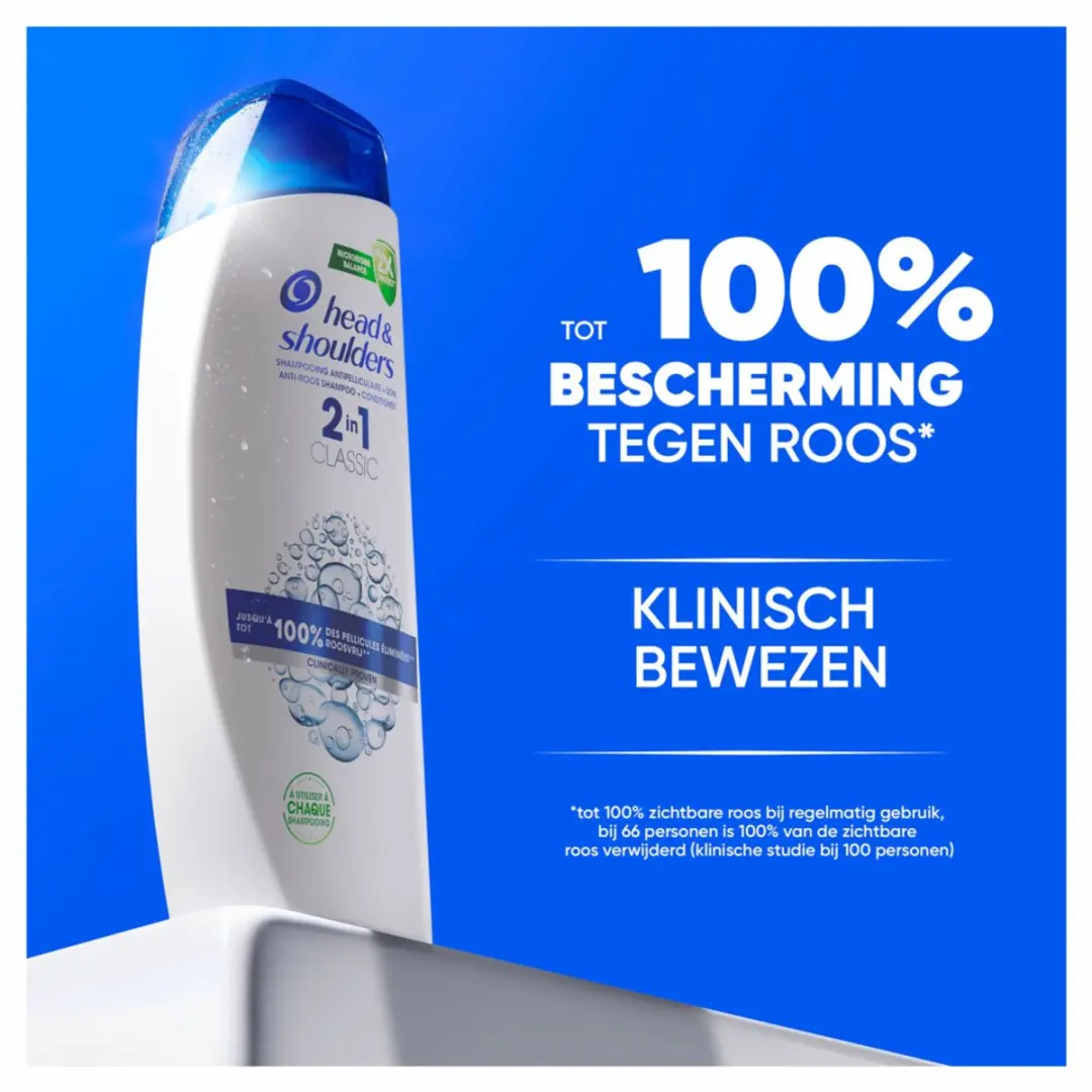 Head & Shoulders Classic 2-in-1 Shampoo 1200ml - 4 Stuks