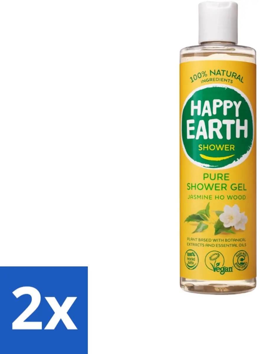 Happy Earth Douchegel Jasmine Ho Wood 300ml