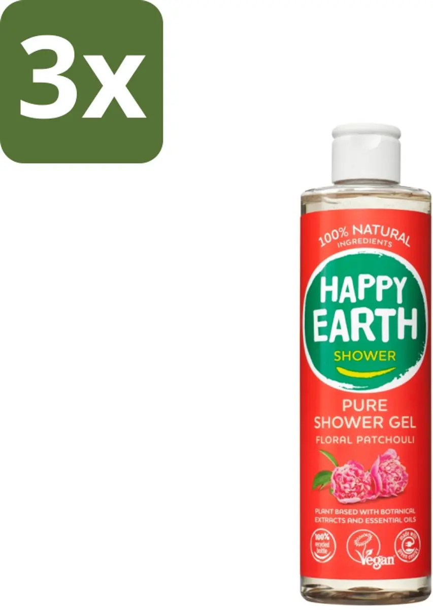 Happy Earth Douchegel Patchouli 300ml