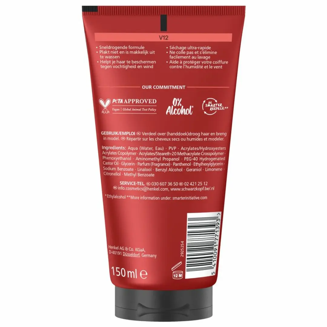 Taft V12 Styling Gel 150ml - 24 Stuks