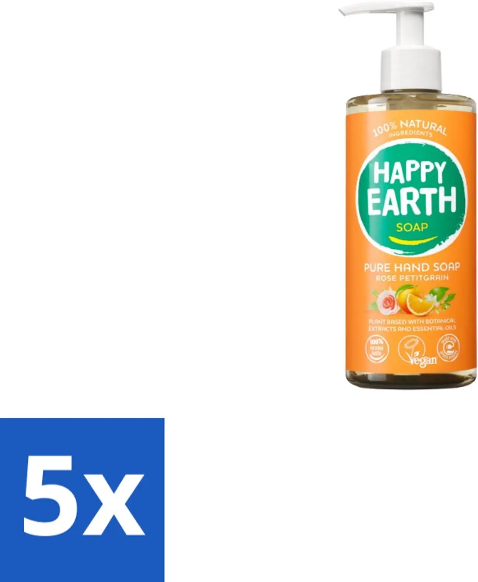Happy Earth Handzeep Rose Petitgrain 300ml