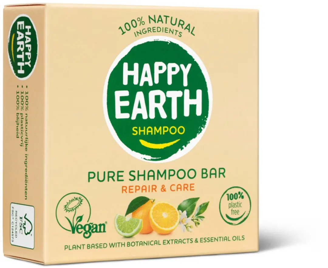 Happy Earth Repair & Care Shampoo Bar - 7 Stuks