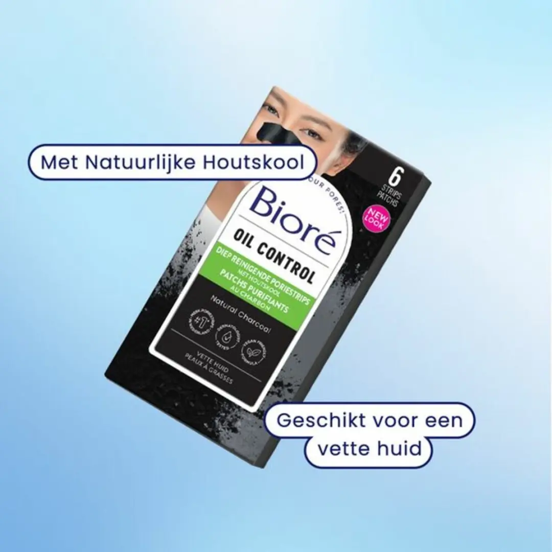 Bioré Houtskool Neusstrips Diepreinigend - 18 Stuks (3x6)