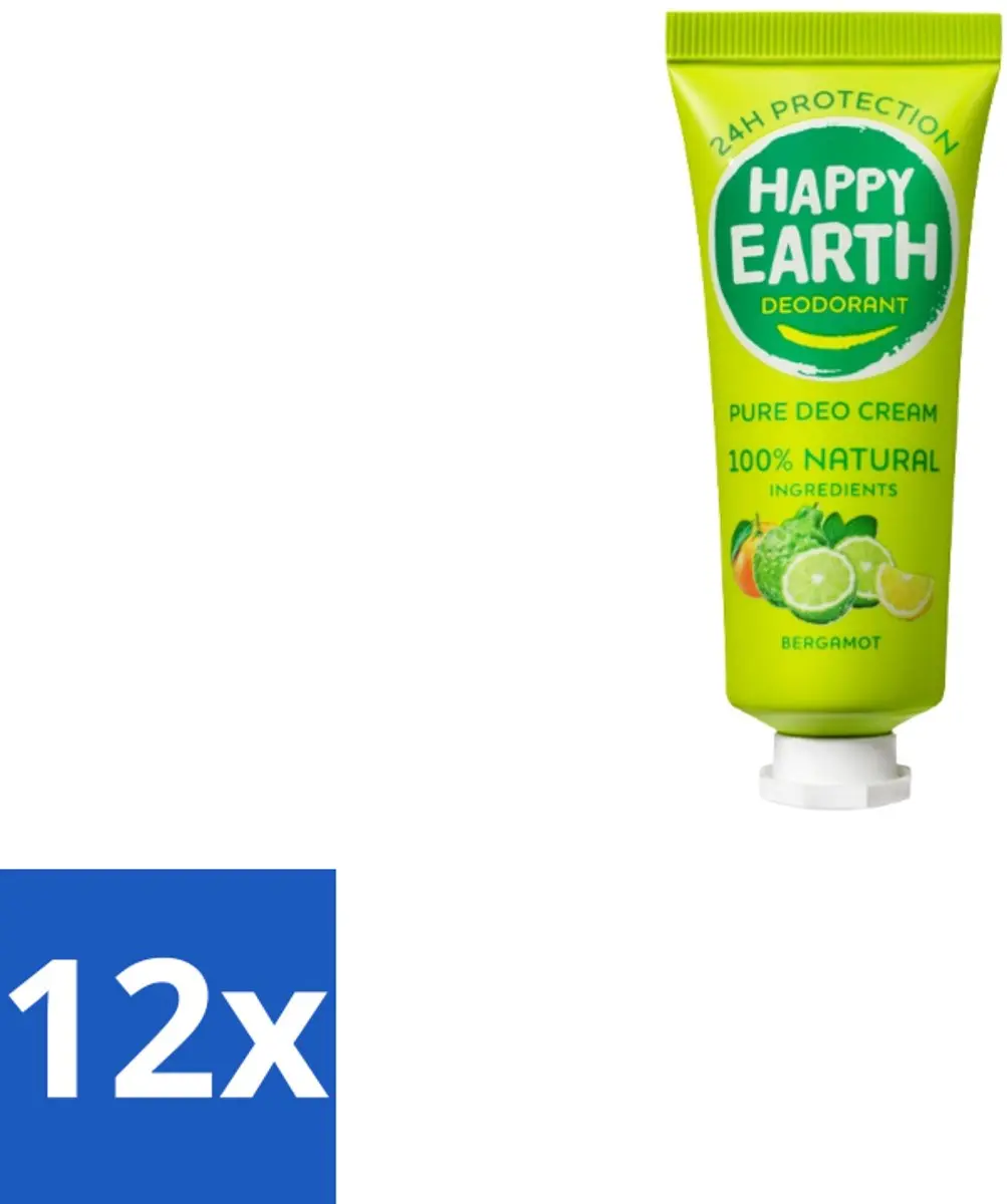 Happy Earth Bergamot Deodorant Cream 40ml