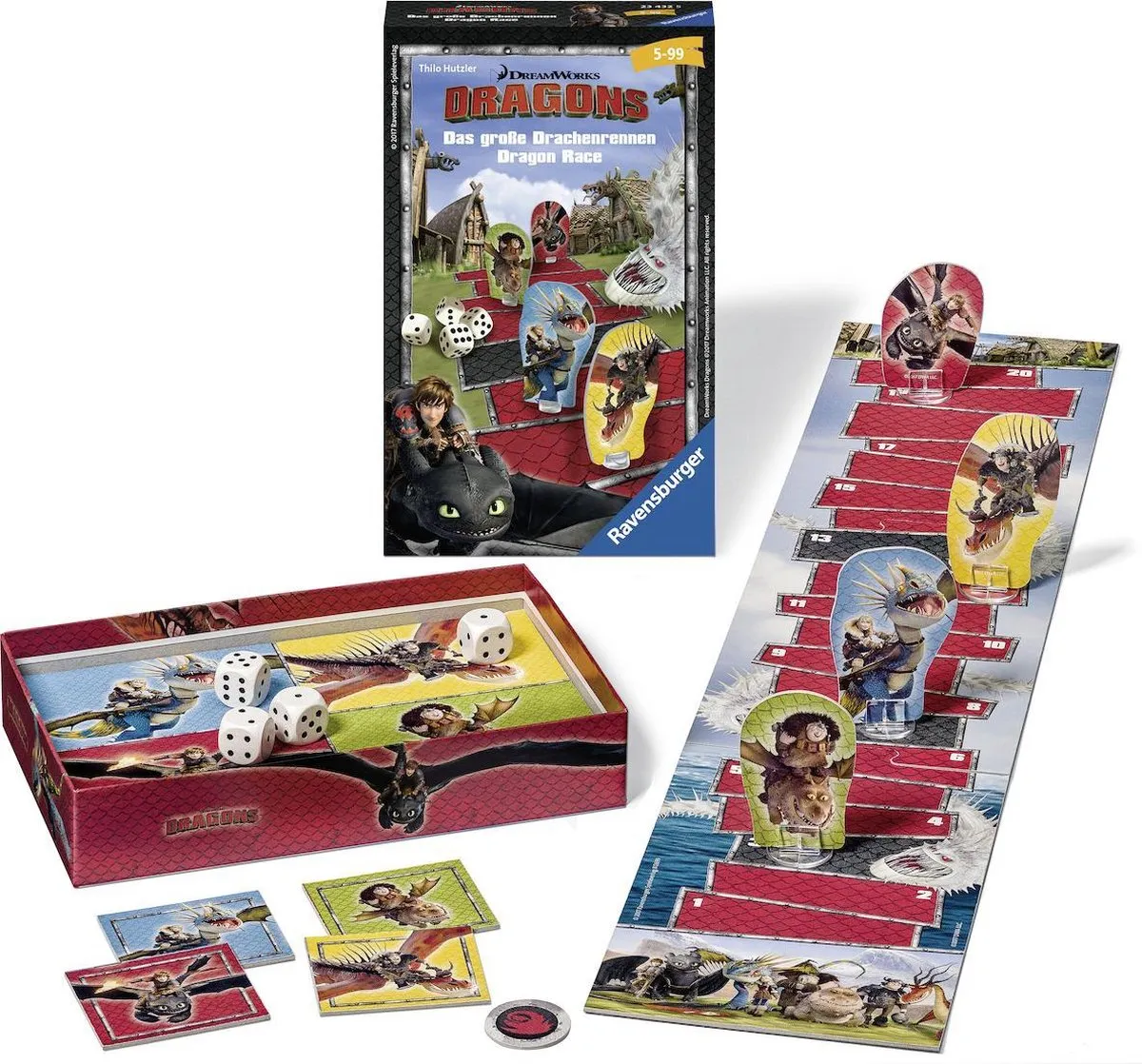 Ravensburger Dragons Race Pocketspel - 2-4 Spelers