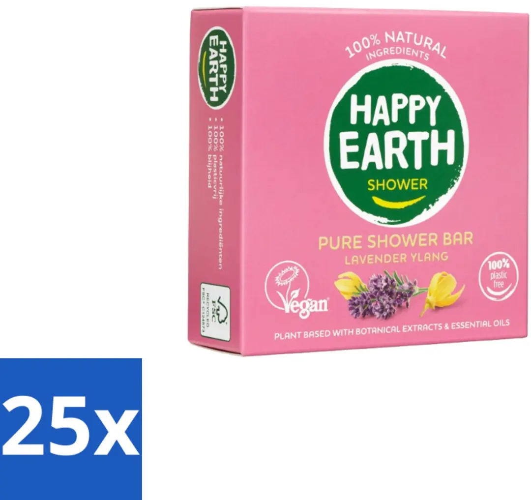 Happy Earth Shower Bar Lavender Ylang 90g