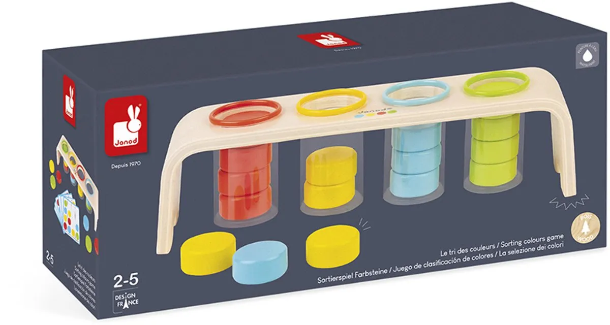 Janod Essentiel 5066 Kleuren Sorteren Spel - Multikleur