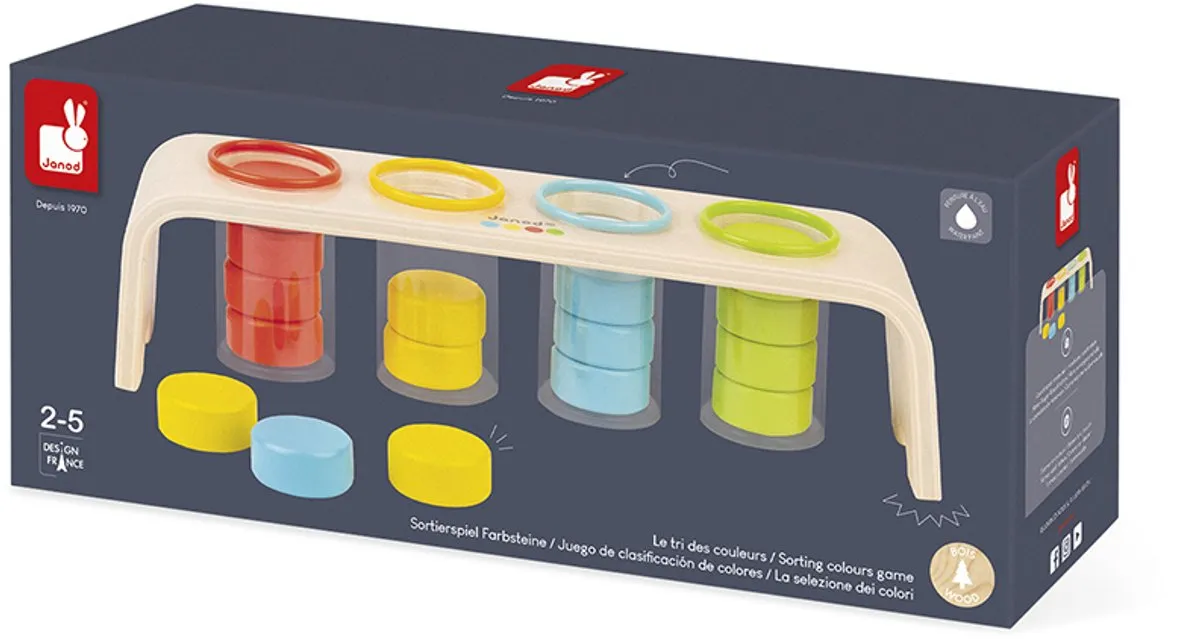 Janod Essentiel 5066 Kleuren Sorteren Spel - Multikleur