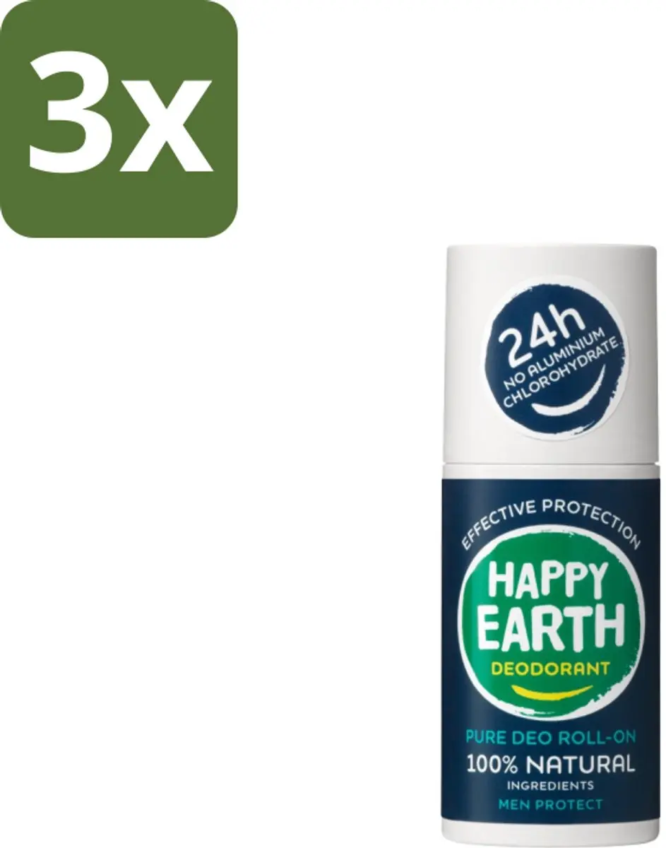 Happy Earth Men Protect Roll-On Deodorant 75ml