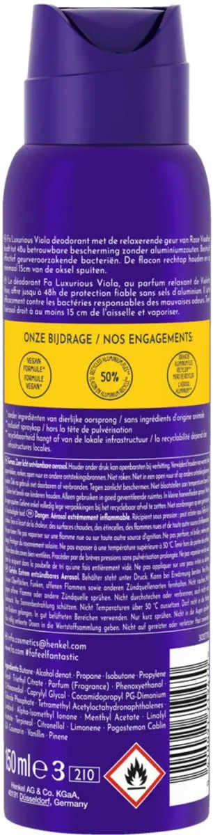 Fa Deodorant Spray Luxurious Viola 150ml - 7 Stuks
