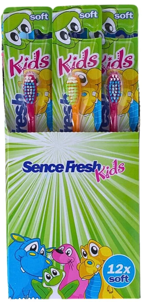 Sence Fresh Kids Soft Tandenborstels - 24 Stuks (2x12) - Verschillend