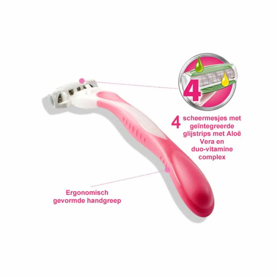 Wilkinson Quattro For Woman Wegwerpscheermesjes 48 Stuks - Groen