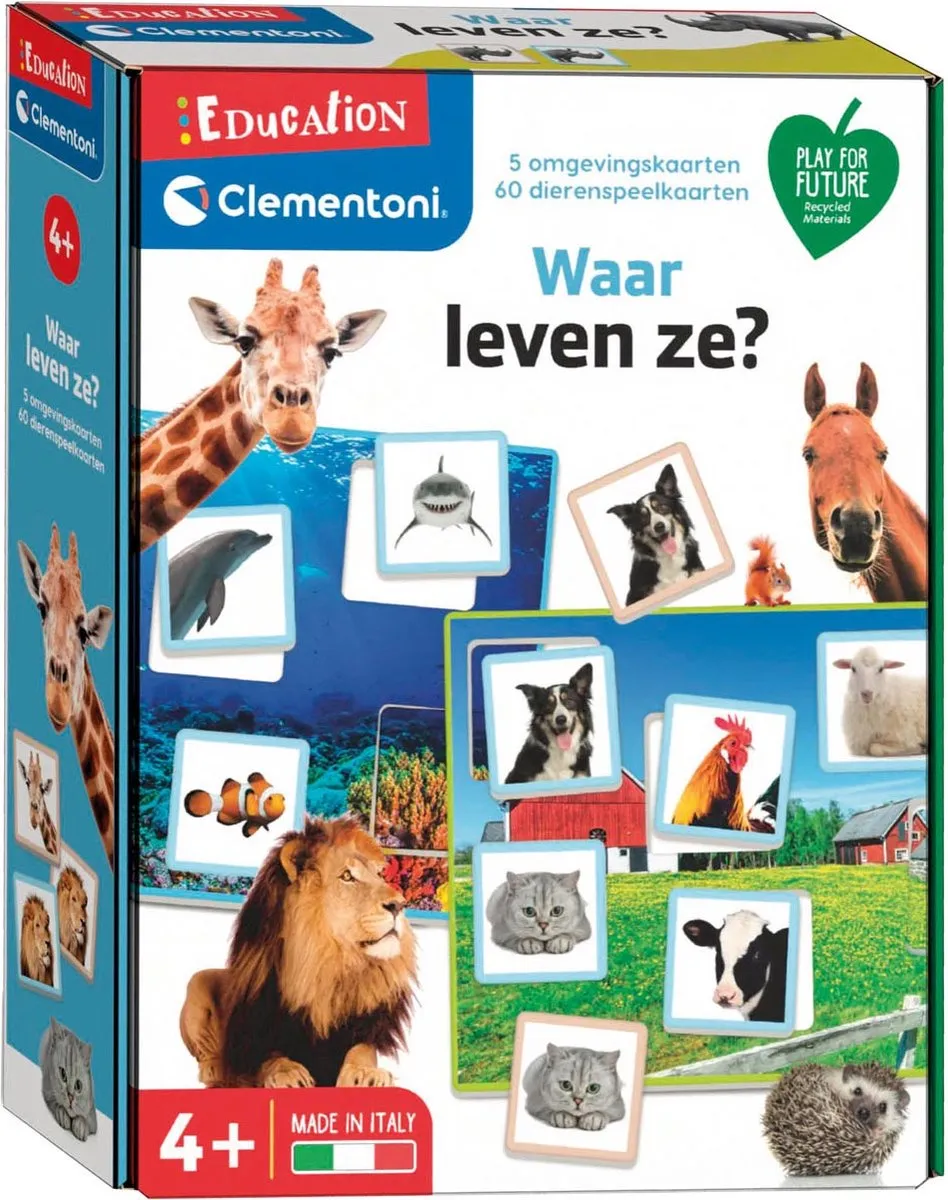 Clementoni Where Do They Live? Speelkaarten