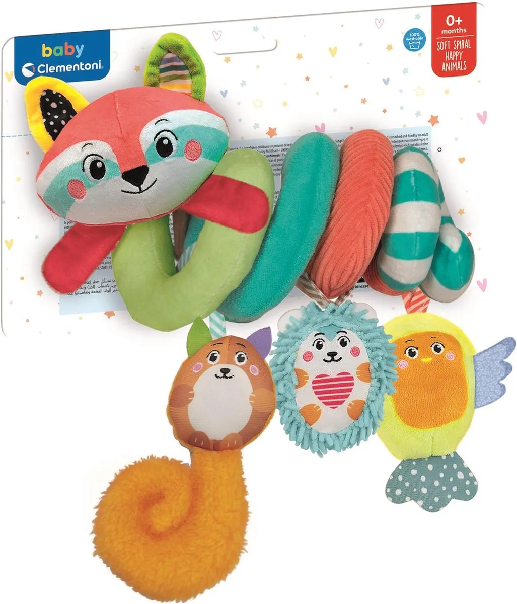 Clementoni Kinderwagenspiraal Wasbeer en zijn bosvrienden - Multi kleuren