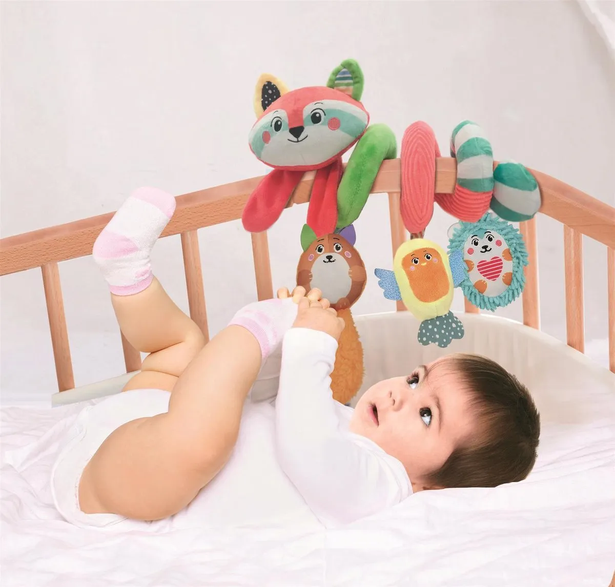 Clementoni Kinderwagenspiraal Wasbeer en zijn bosvrienden - Multi kleuren