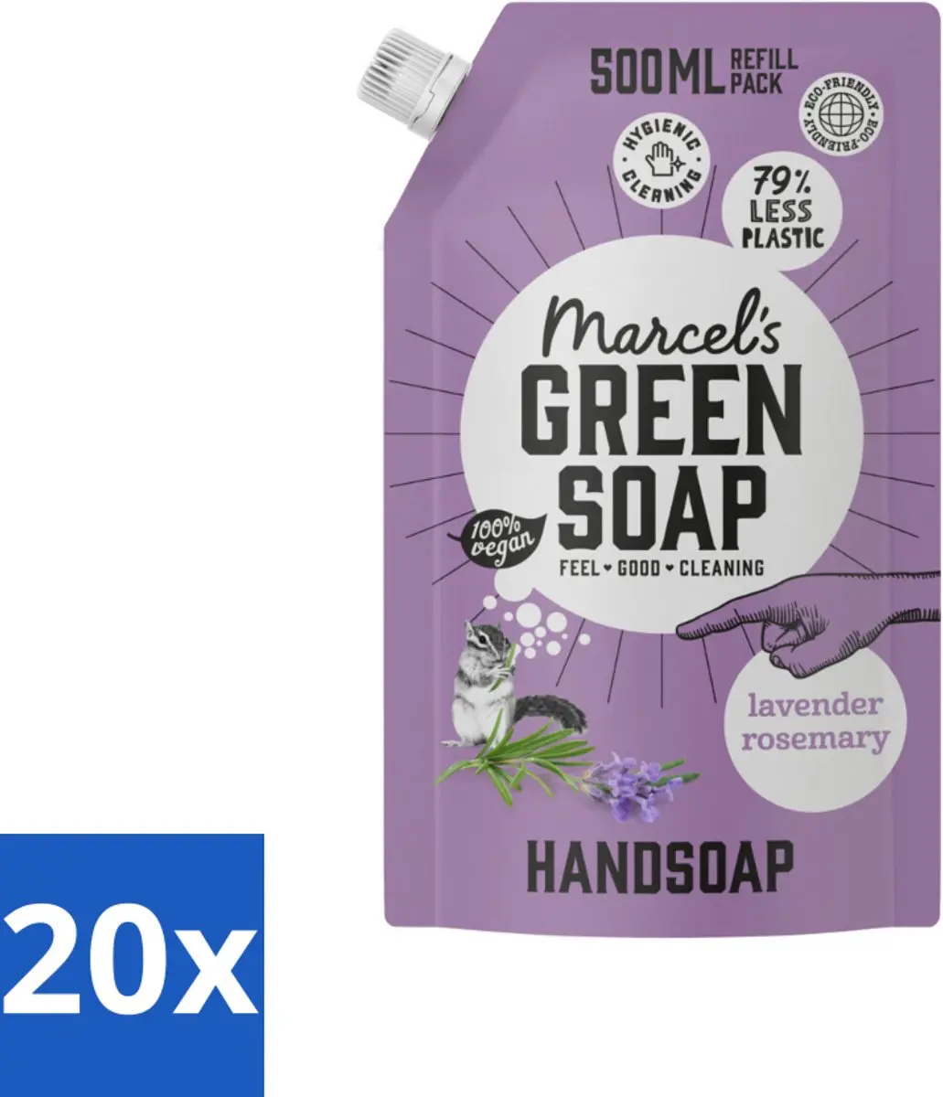 Marcel's Green Soap Handzeep Navulling Lavendel & Rozemarijn 500ml