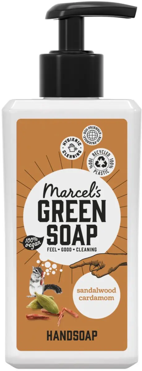 Marcel's Green Soap Handzeep Sandelhout & Kardemom 500ml - 4 Stuks