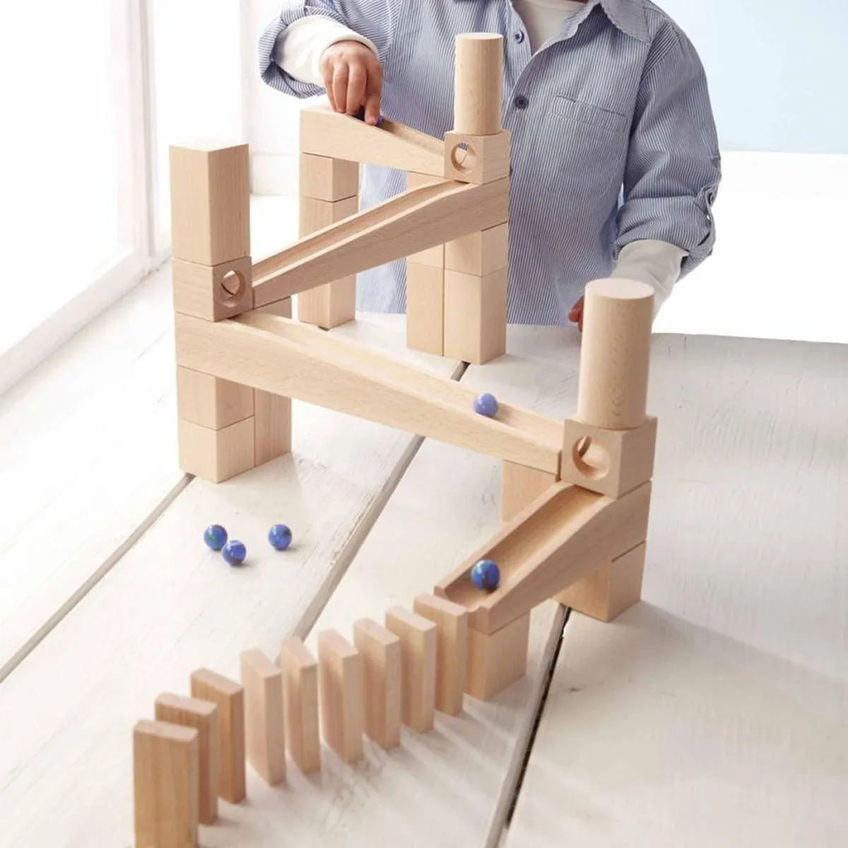 Haba Knikkerbaan Basisset - 44 Stuks - Bruin
