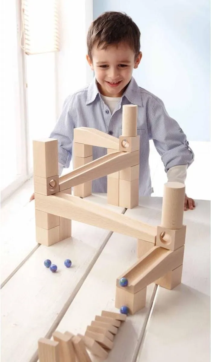 Haba Knikkerbaan Basisset - 44 Stuks - Bruin
