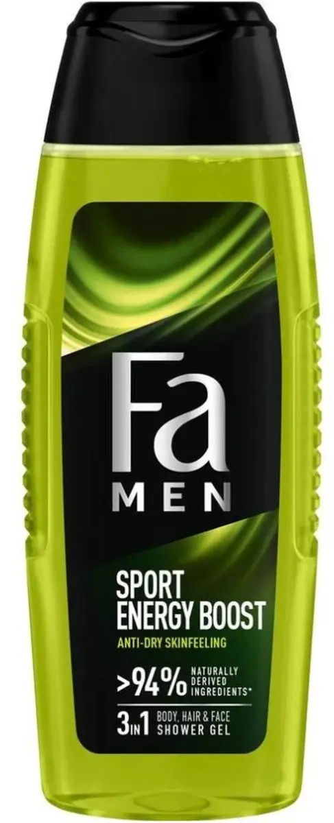 Fa Men Sport Energy Boost Doucemiddel 750ml - 3 Stuks
