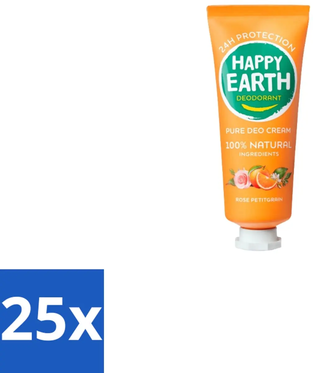 Happy Earth Deodorant Crème Rose Petitgrain 40ml
