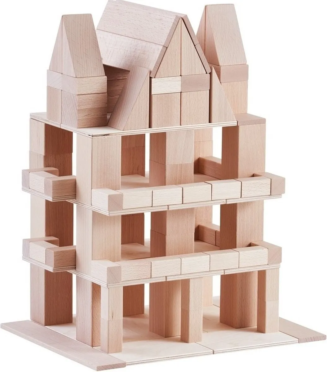 Haba Clever-up! 4.0 Junior Bouwstenen 160-delig - Beige