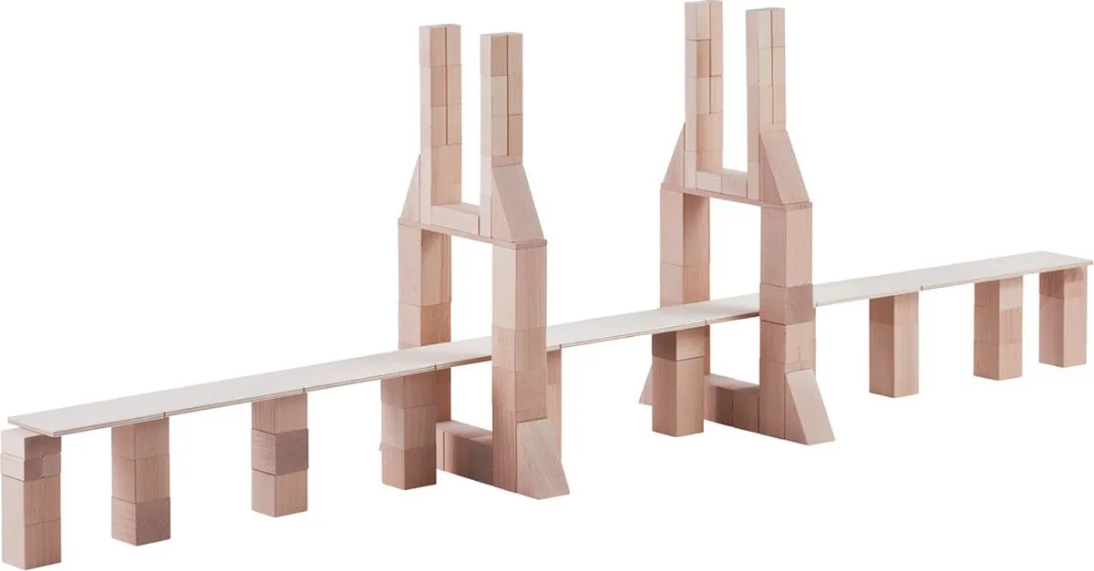 Haba Clever-up! 4.0 Junior Bouwstenen 160-delig - Beige
