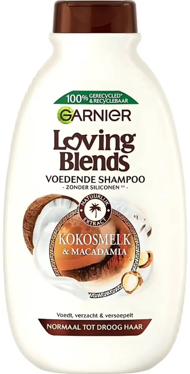 Garnier Loving Blends Kokosmelk & Macadamia Shampoo 300ml - 2 Stuks