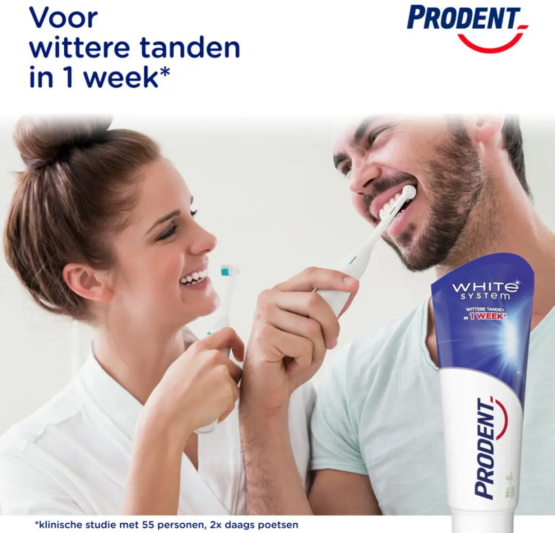 Prodent White System Tandpasta 75ml - Bulkverpakking 25 Stuks