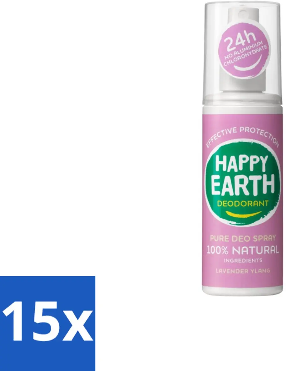 Happy Earth Deodorant Spray Lavender Ylang 100ml