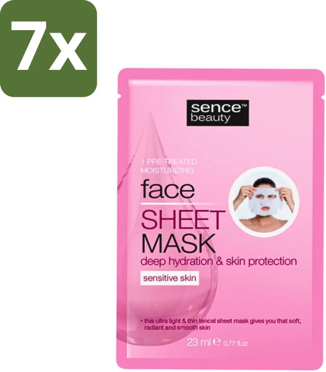Sence Tencel Gezichtsmasker Hydraterend - 7 Stuks