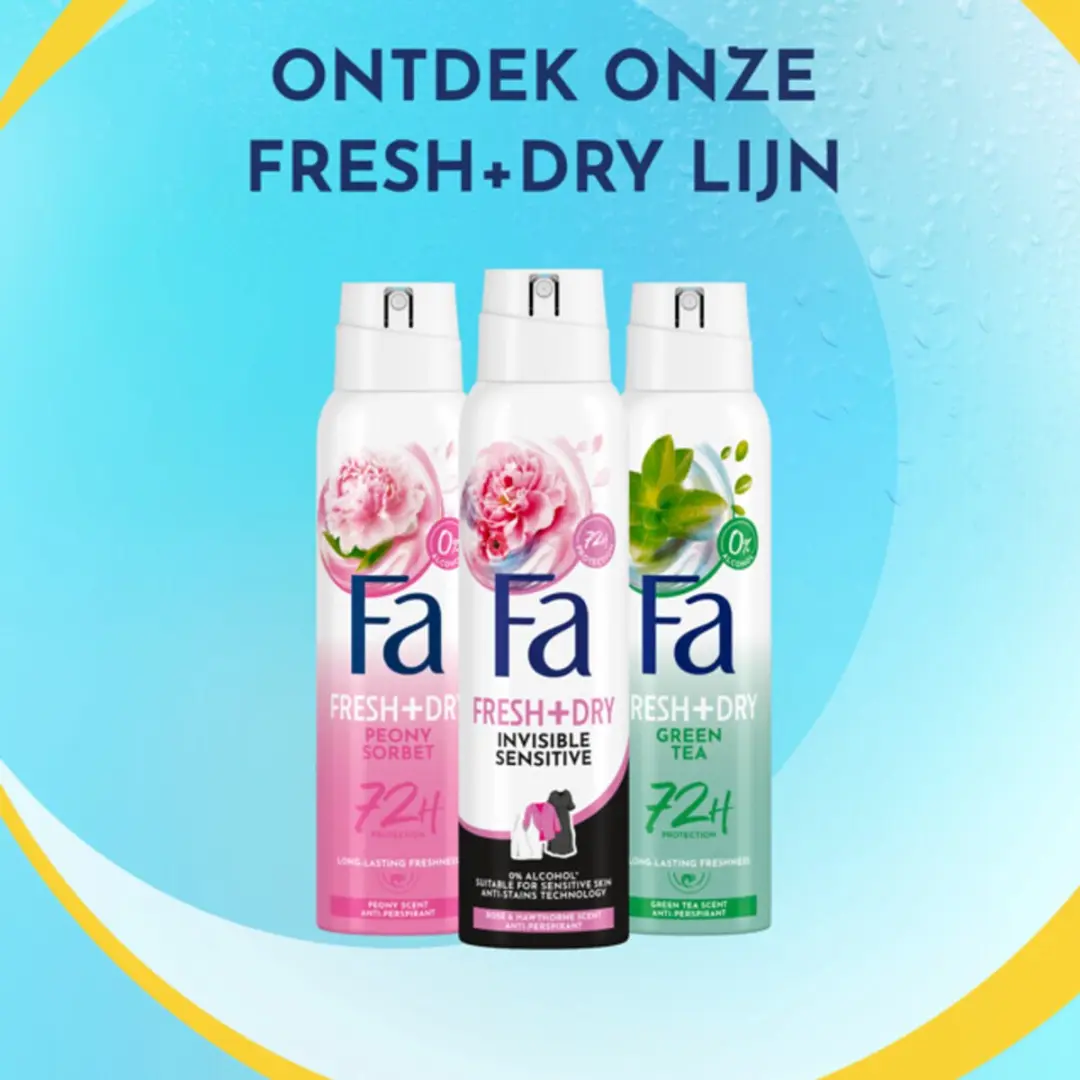 Fa Deodorant Spray Invisible Sensitive 150ml - 20 Stuks