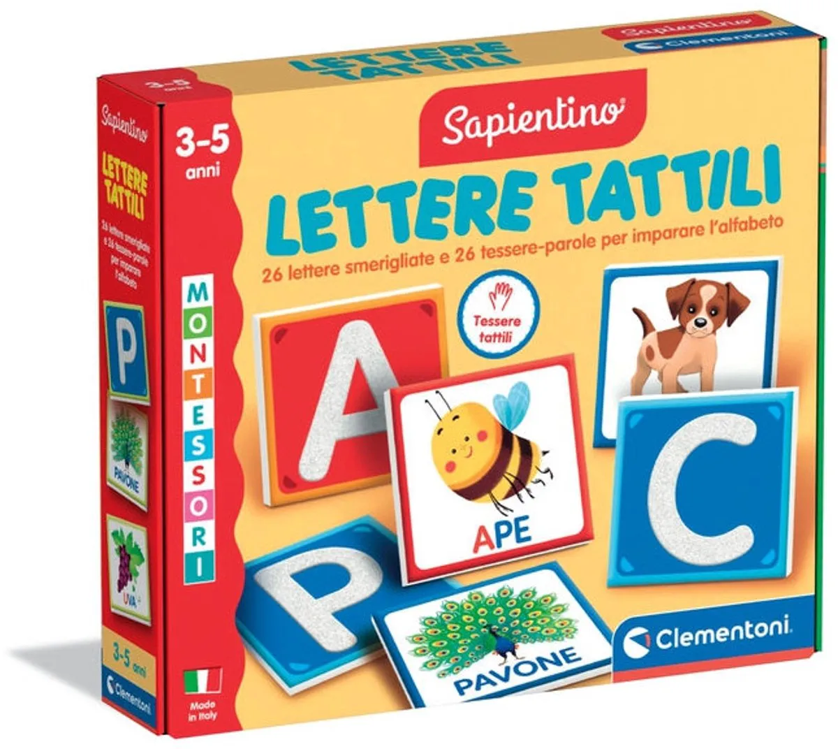 Clementoni Sapientino Montessori Lettere Tattili 16855 - Meerkleurig - afbeelding 4 van 5