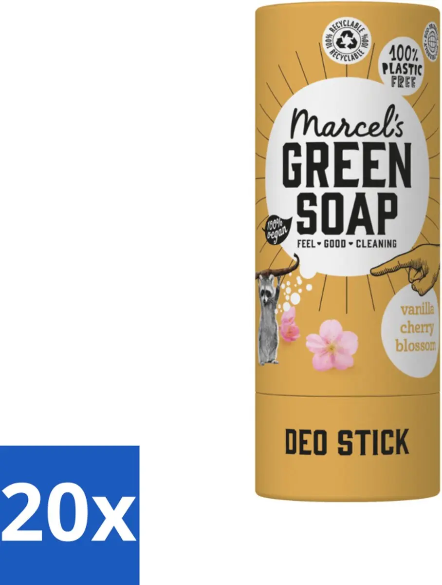 Marcel's Green Soap Deodorant Stick Vanille & Kersenbloesem