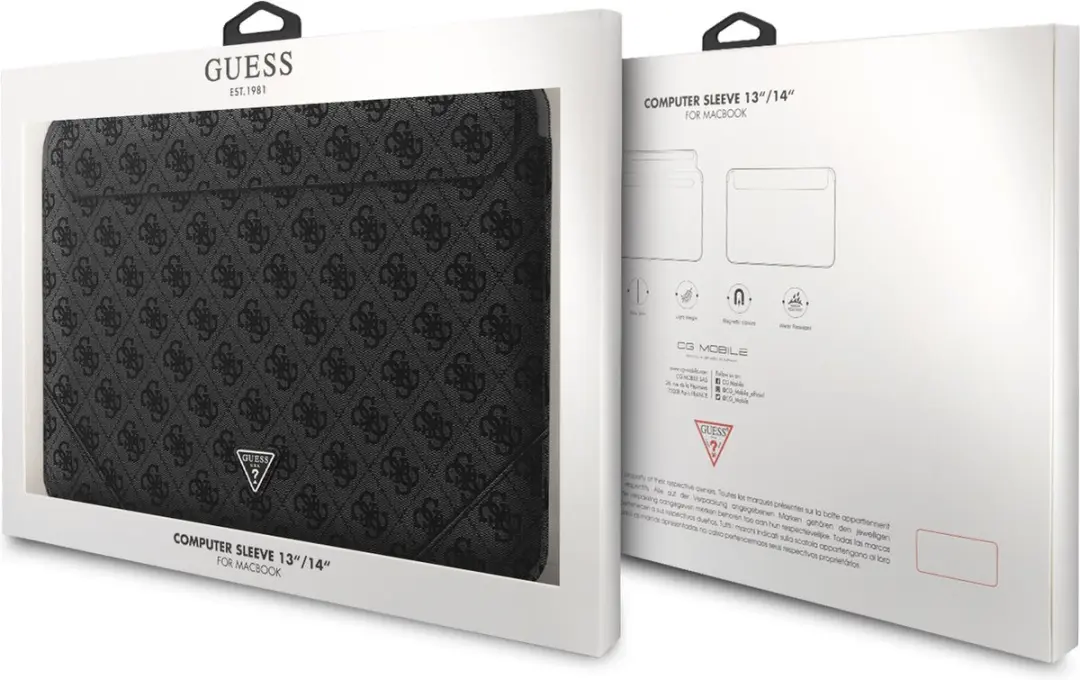Guess 4G Triangle Laptoptas GUCS14P4TK - 14 inch - Grijs