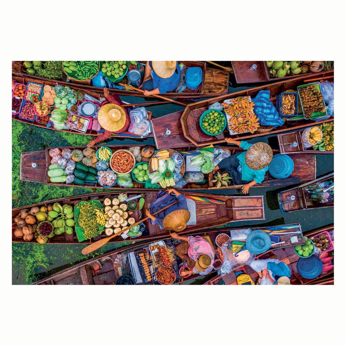 Clementoni Thaise Drijvende Markt Puzzel 1000 Stuks - Multikleur