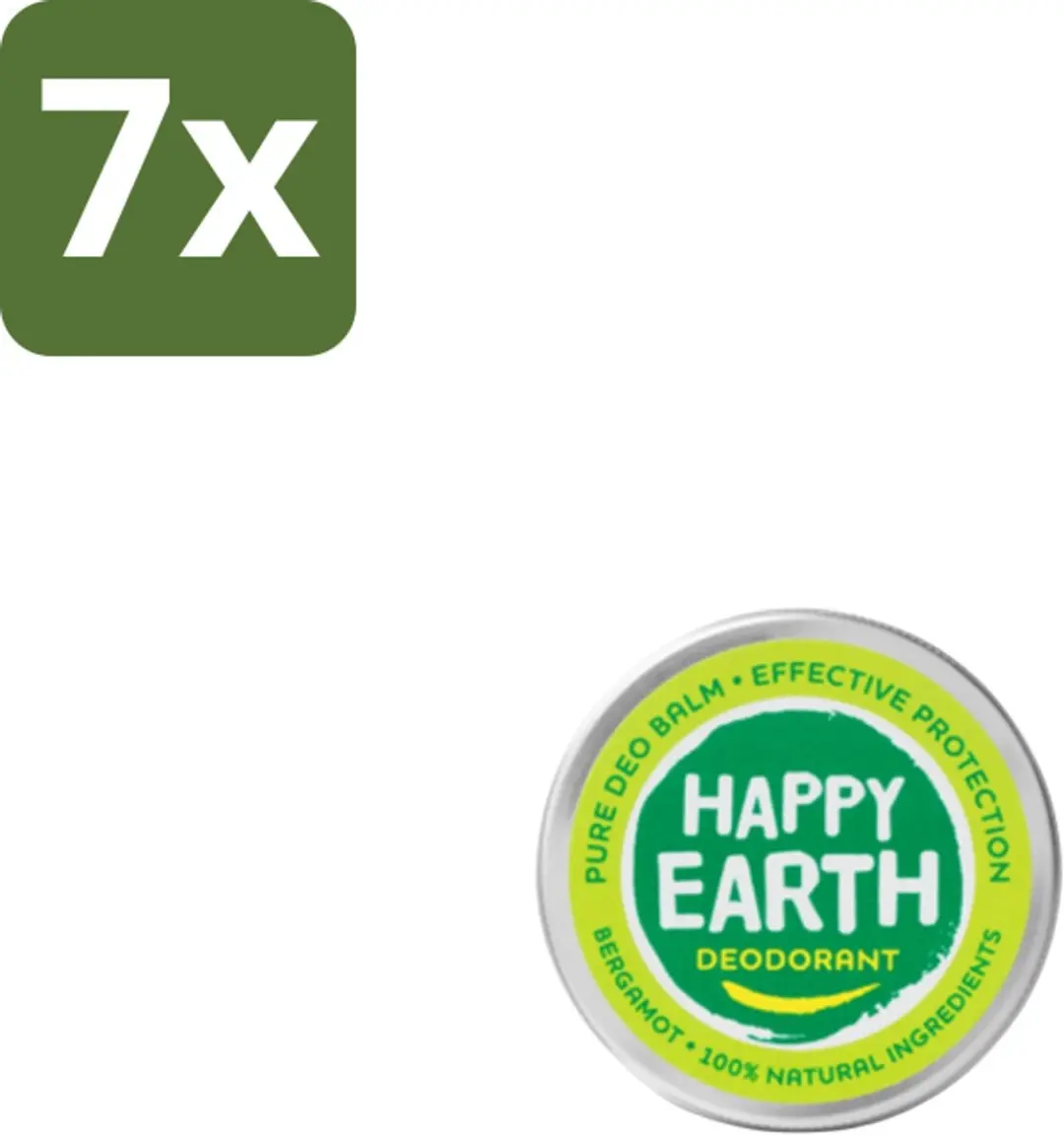 Happy Earth Bergamot Deodorant Balm 315g (7x45g)