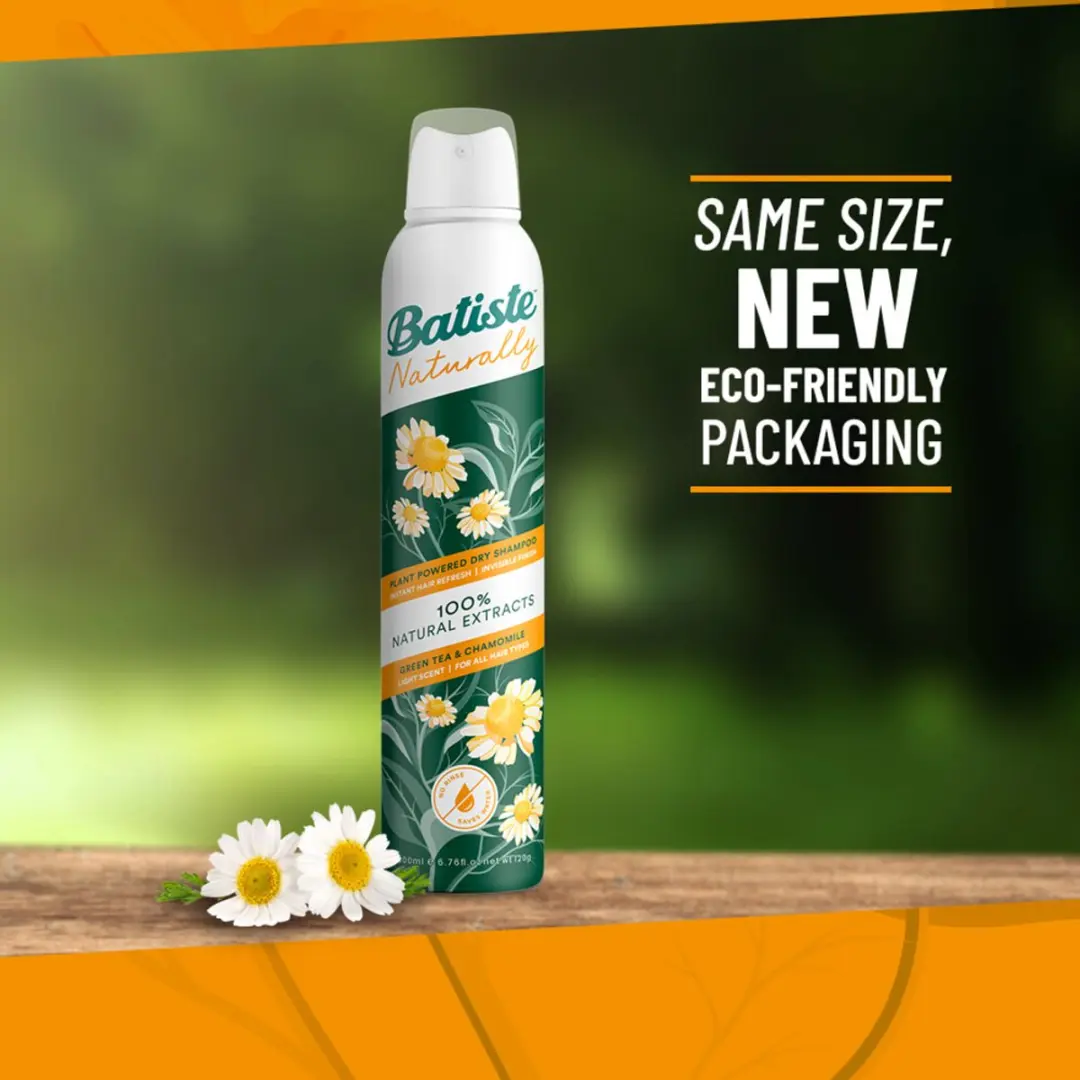 Batiste Naturally Green Tea & Chamomile Droogshampoo 200ml - 24 Stuks