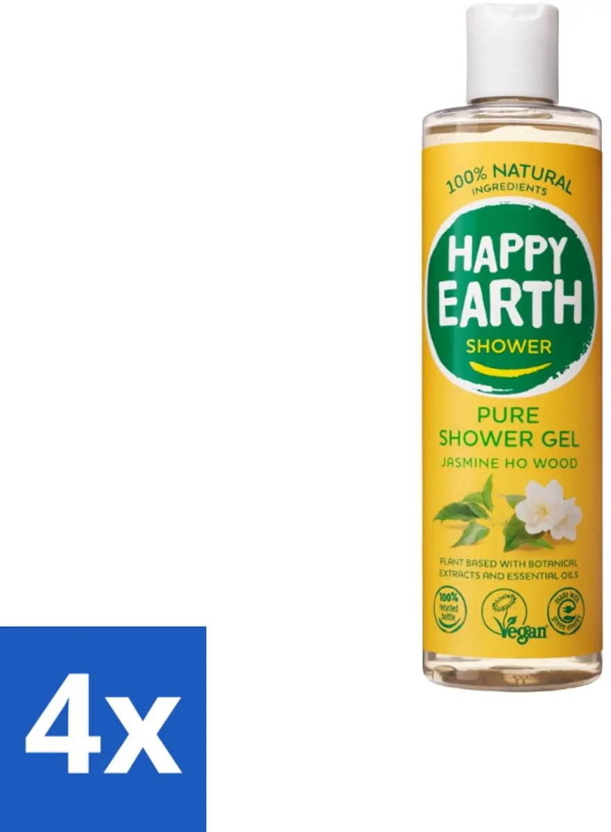 Happy Earth Douchegel Jasmine Ho Wood 300ml