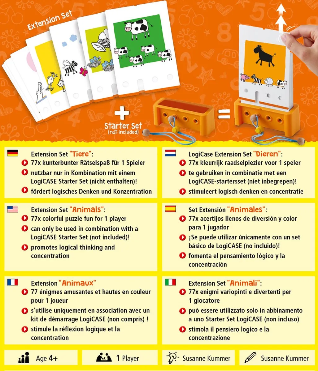 Haba Denkspel LogiCASE Uitbreidingset Dieren 4+ - 1 Stuks