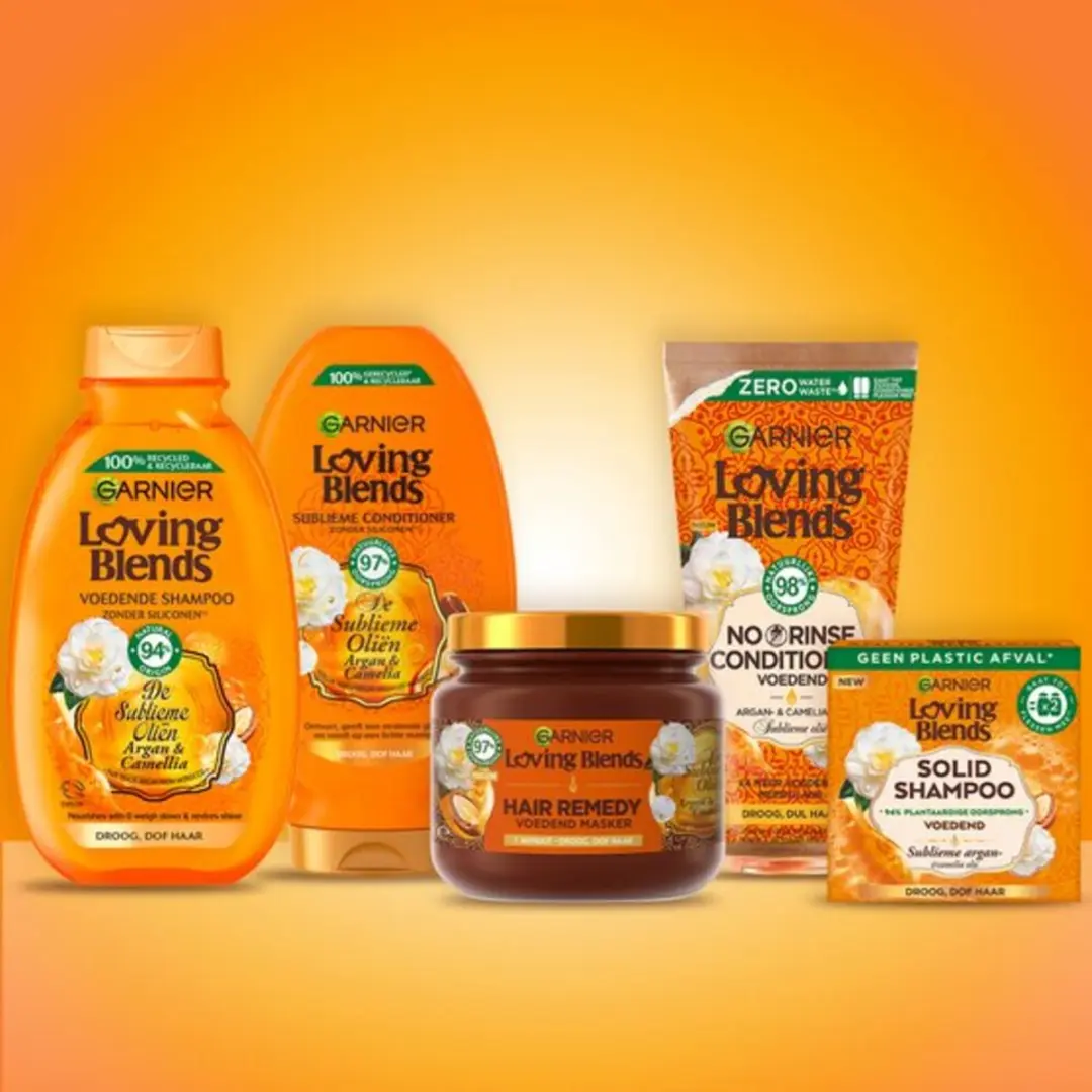 Garnier Loving Blends Argan & Cameliaolie Shampoo 300ml - 7 Stuks