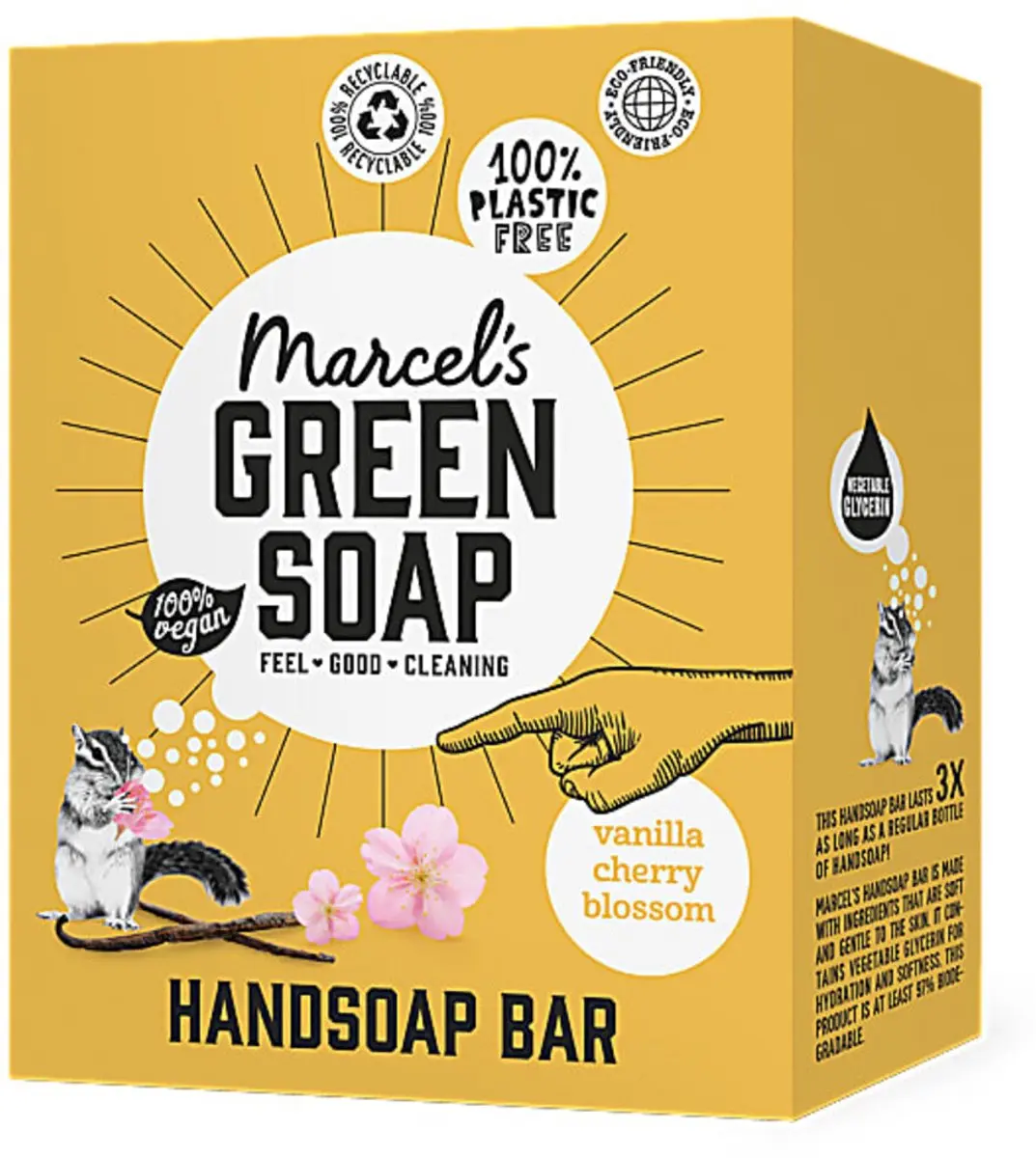 Marcel's Green Soap Handzeep Bar Vanille & Cherry Blossom - 24 Stuks