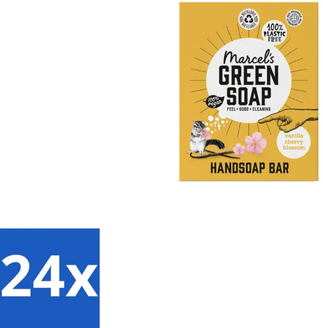 Marcel's Green Soap Handzeep Bar Vanille & Cherry Blossom