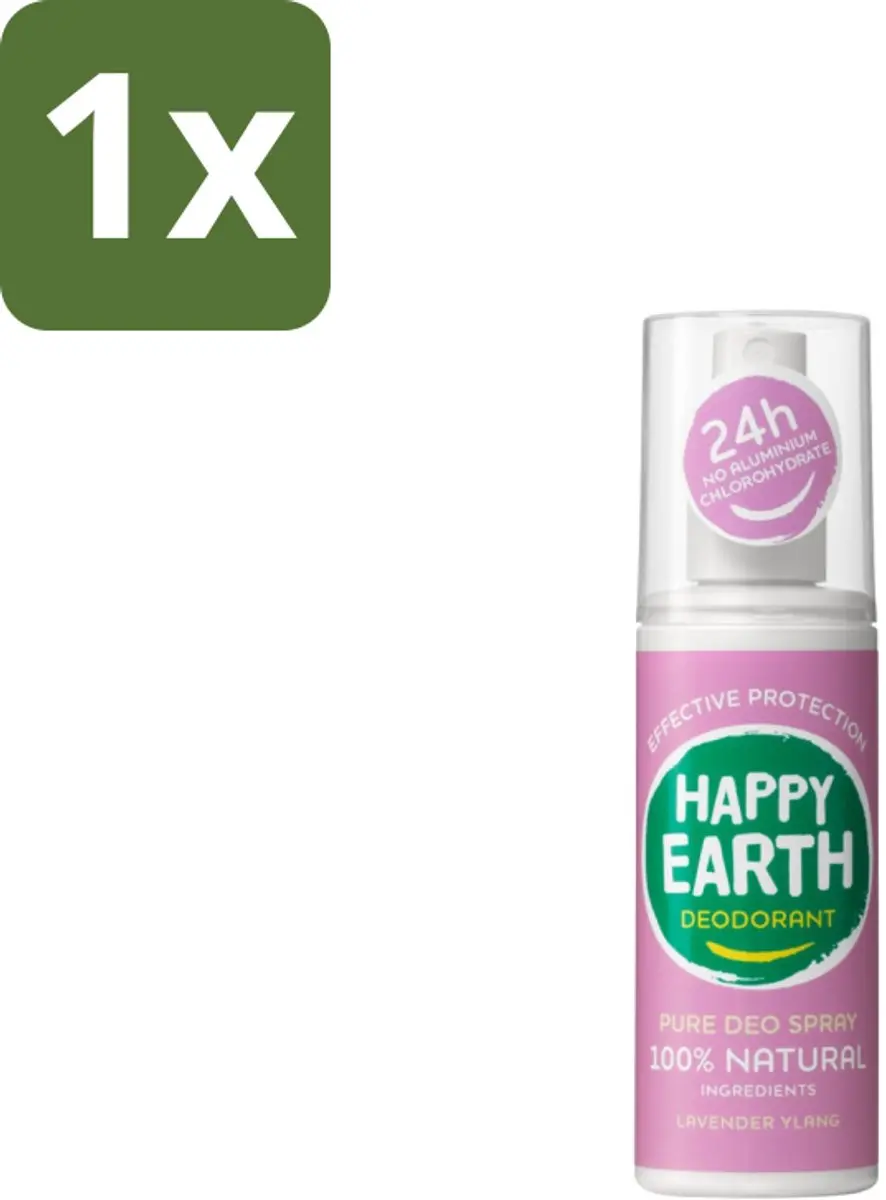 Happy Earth Deodorant Spray Lavender Ylang 100ml
