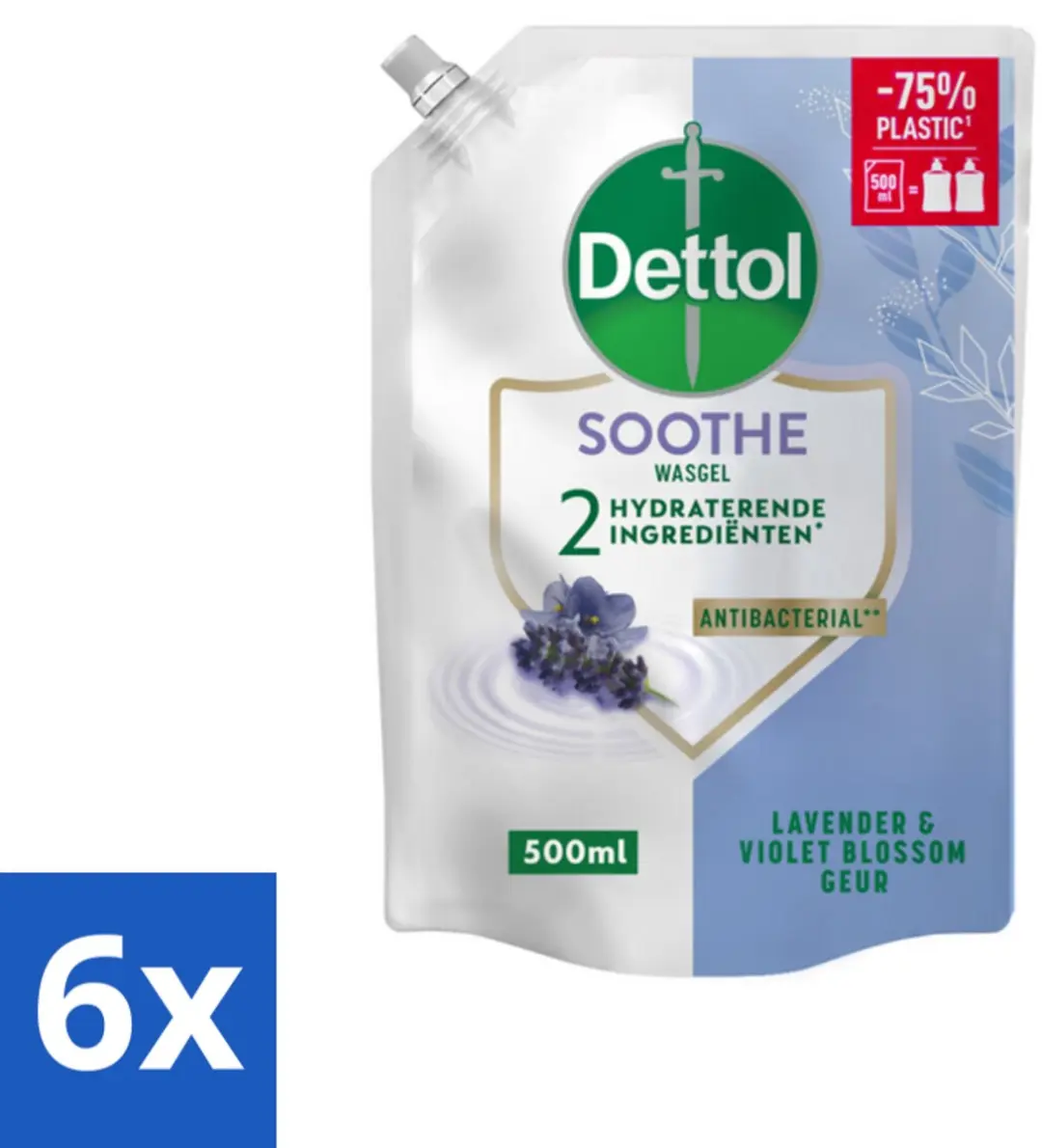 Dettol Handzeep Navulling Soothe Lavendel & Vioolbloesem 500ml